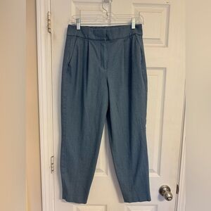 High rise Pleated Ankle Pants EXPRESS (8)